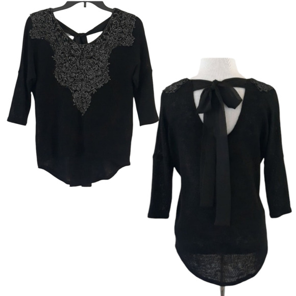 Maurices 3/4 Sleeve Tie Back Shirt - Picture 2 of 11